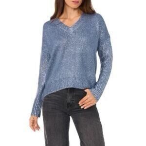 NWT 1 State Metallic painted sweater size XS